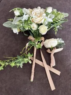 ウェディングブーケ　ブートニア