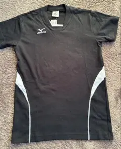 [新品]Mizuno 黒 Vネック メッシュシャツ 150