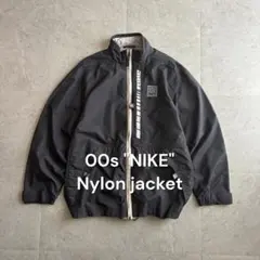 00s NIKE ナイロンジャケット ブラック テック系 ドローコード Y2K