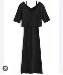 グレイルカーディガンメキャミワンピースニットセットアップIrut994］