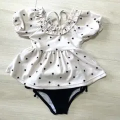 petit main 水着 90cm ハート柄