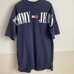 TOMMY JEANS ネイビー 半袖ワンピース　Sサイズ
