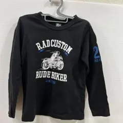 RAD CUSTOM 長袖カットソー ブラック バイカープリント