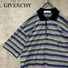 【超人気◎】GIVENCHY　ポロシャツ　ボーダー　刺繍　古着　美品◎のサムネイル