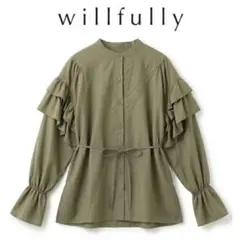 新品 WILLFULLY ストライプバルーンスリーブクレリックシャツ - メルカリ