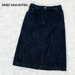 美品 DRIES VAN NOTEN デニムスカート 変形 36 インディゴのサムネイル