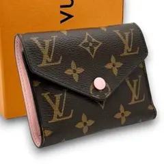 極美品✨ルイヴィトン モノグラム ヴィクトリーヌ 三つ折り財布 ローズバレリーヌ
