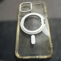 iPhone用クリアケース マグネットスタンド付きMagSafe対応