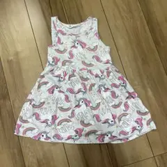 H&M ユニコーン柄 ノースリーブワンピース 110cm