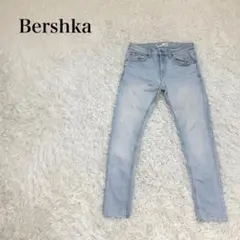 ベルシュカ デニム スキニーパンツ ライトウォッシュ フリンジ裾 ストレッチ