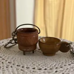 CAFÉS ROGER フレンチキーホルダー 2点 コーヒー ヴィンテージ