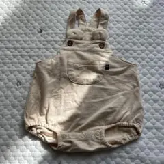 ベージュ サロペットロンパース 70