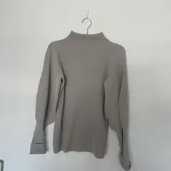 NOBLE レディース　グレー タートルネックセーター　フリーサイズ