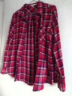 GLOBALWORK　フランネルチェックシャツ 赤　М