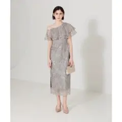 Leja フリルオフショルダー　オケージョンワンピース　ドレス