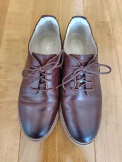 *Clarks* ブラウンレザー レースアップシューズ 22.5