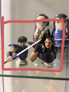 【キングダム】（２体セット）　シン　王騎将軍　海洋堂　フィギュア　彩色版のサムネイル