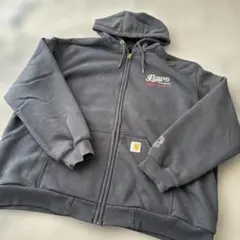 Carhartt　インナーメッシュ　企業刺繍ロゴ　フルジップパーカー　XLのサムネイル