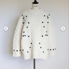 新品　ジプソフィア　Gypsohila フローラルケーブルニット セーター