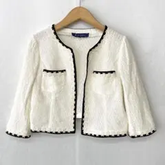 エムズグレイシー ジャケット ノーカラー リボン カメリア Wジップ M M'SGRACY-エムズグレィシー公式サイト