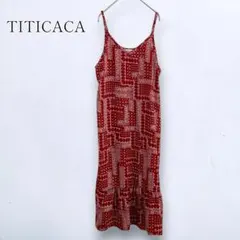 【チチカカ】ペイズリー柄キャミワンピース ロング 総柄 ゆったり エスニック