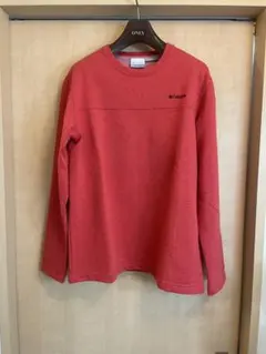 刺繍　ロゴ　コロンビアColumbia レッド トレーナー　M ワンポイント