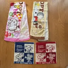 スヌーピー タオル　ハンカチセット
