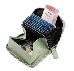 カードケース じゃばら ミニ財布　探しやすい　くすみカラー　小銭入れ　オレンジ