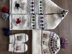 ファミリア　マフラー　帽子　ミトンセット