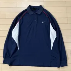 6.11 NIKE ナイキ ゴルフ 長袖ポロシャツ ネイビー L ジャージ