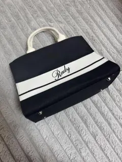 くぅー様専用Rady トートバッグ 黒と白のストライプ