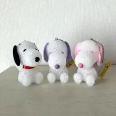 peanuts スヌーピー ライトマスコットキーホルダー　３点セット