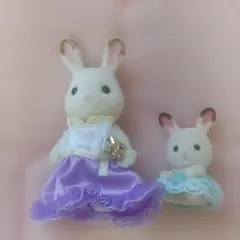 シルバニアファミリー ウサギ 人形 2体セット【訳あり】