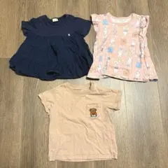 petit main・UNIQLO Tシャツ〈80〉3点セット