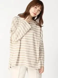 サマンサモスモス ボーダービッグプルオーバー