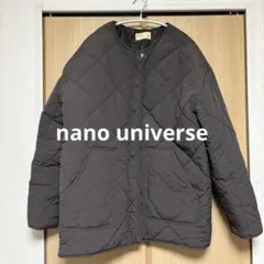 nano universe ノーカラー キルティングジャケット　中綿