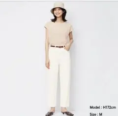 新品　GU ハイウエストマムジーンズ　M