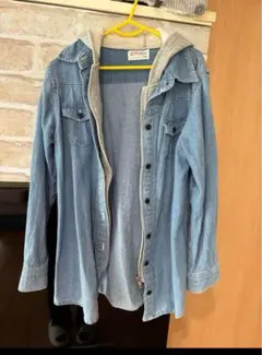 重ね着風　デニムシャツ