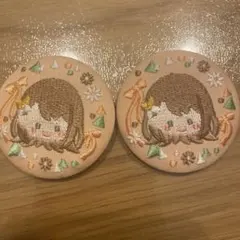 プロセカ 花里みのり 刺繍缶バッジ2点セット