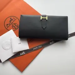 【美品】 435 HERMES エルメス ベアン 2つ折り長財布のサムネイル