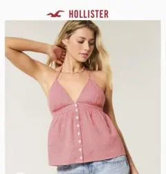 Hollister ギンガムチェック ホルターネック キャミソール