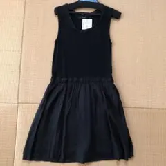 【新品】アナザーエディション★ノースリーブワンピース★異素材ワンピース★黒