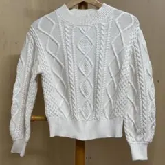 【LOWRYS FARM 】セーター　ニットセーター　ホワイト　レディース