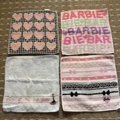 Barbie タオルハンカチ 4枚セット