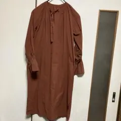 美品！SENSE OF PLACE ブラウンシャツワンピース　フリーサイズ