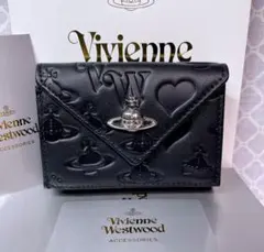 【内柄も素敵☆最新】Vivienne Westwood 三折財布 マットブラック