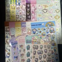 サンリオ　ぷくっとシール　箔押しシール　セリア　キャンドゥ