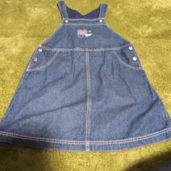 familiar デニムサロペットワンピース 110cm