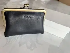 Dakota 黒 レザー がま口コインケース