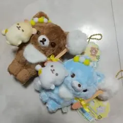 新品　リラックマ　たんぽぽとふたごのハムスター ぶらさげぬいぐるみ　セット